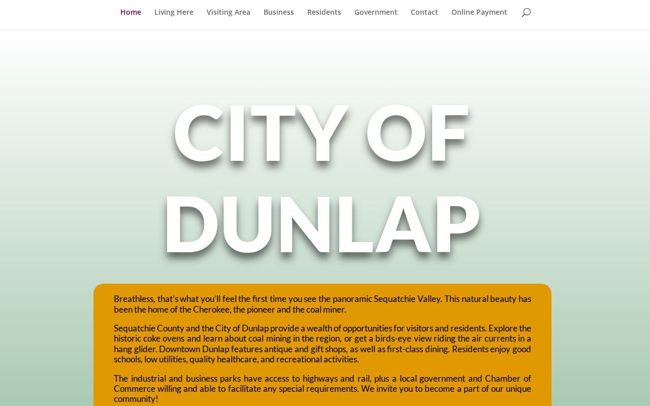 Official Dunlap city imagery and local records hub context