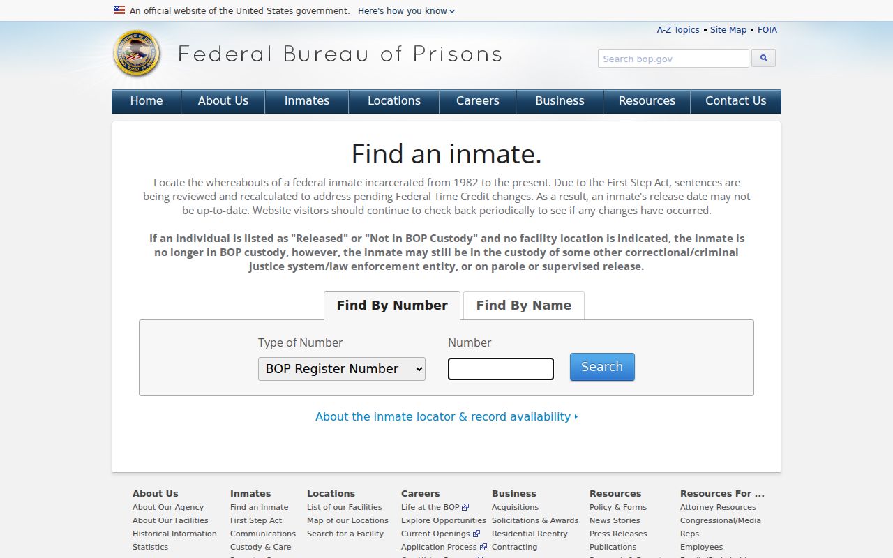 Federal inmate locator distinguished from Sequatchie County arrest records